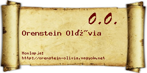 Orenstein Olívia névjegykártya